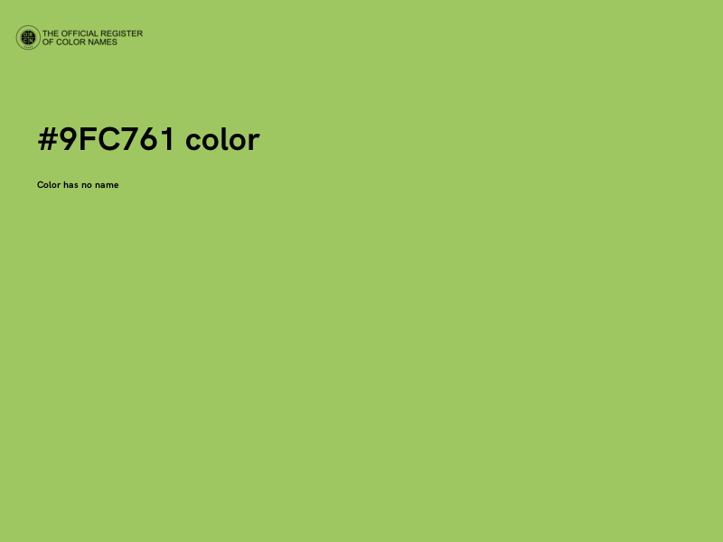 #9FC761 color image