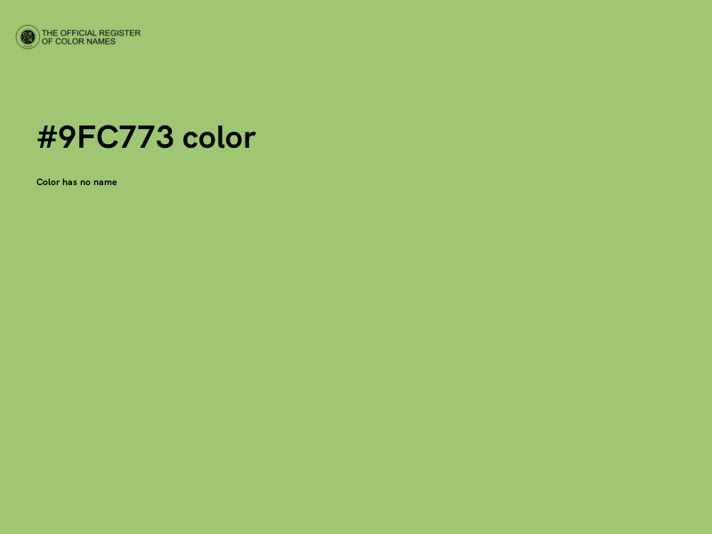 #9FC773 color image