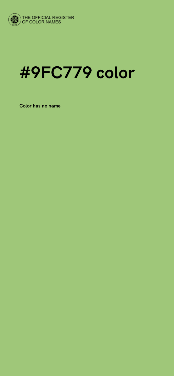 #9FC779 color image