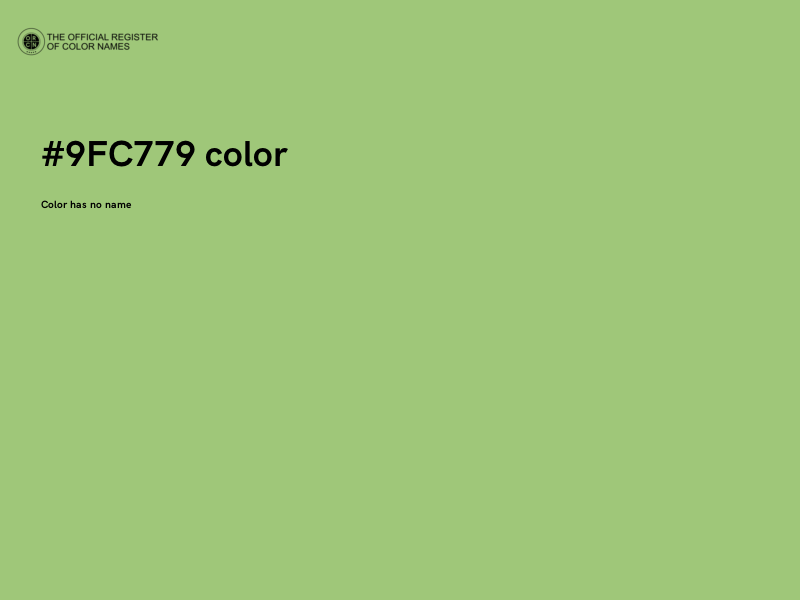 #9FC779 color image
