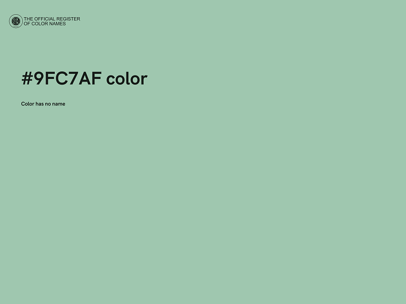 #9FC7AF color image