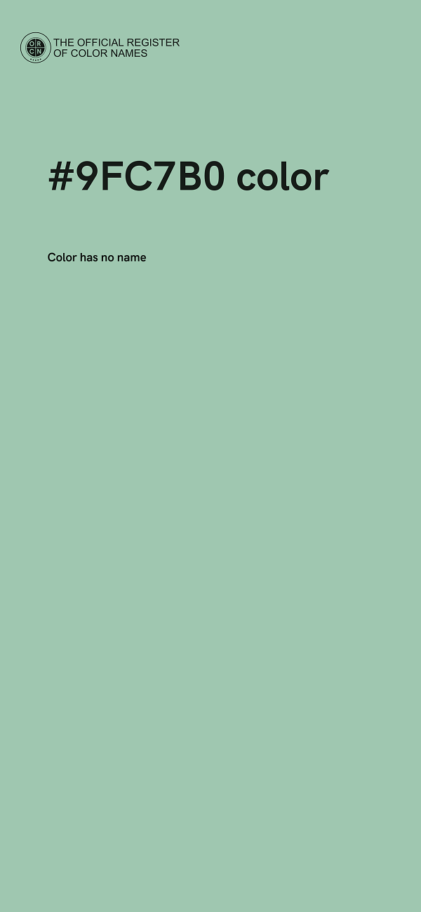 #9FC7B0 color image