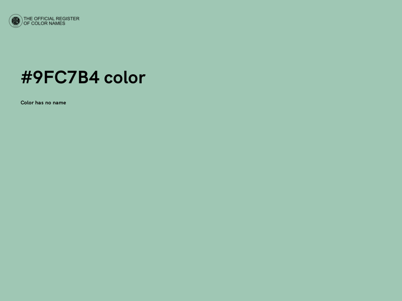 #9FC7B4 color image