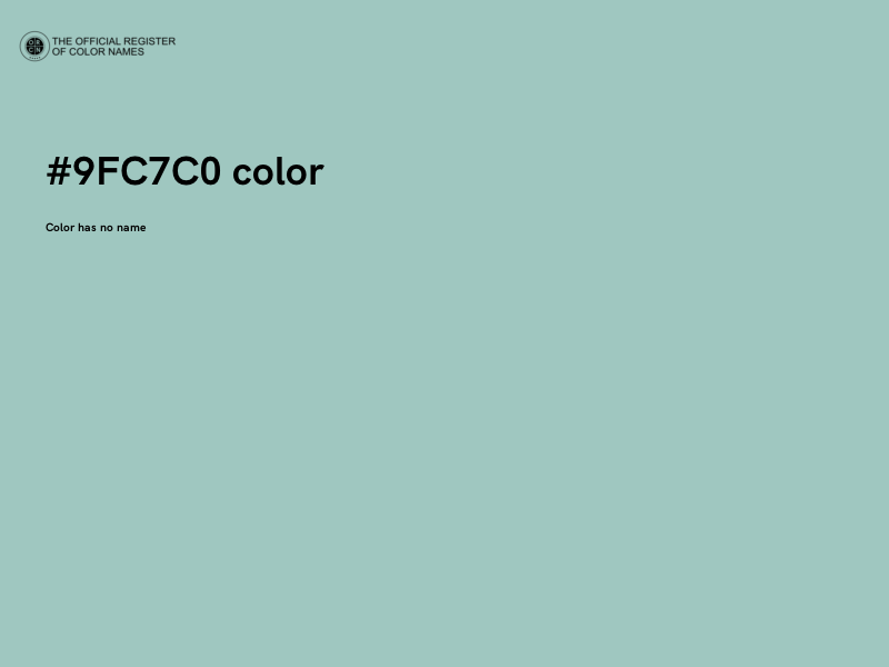 #9FC7C0 color image