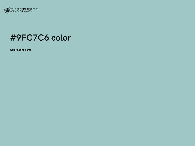 #9FC7C6 color image