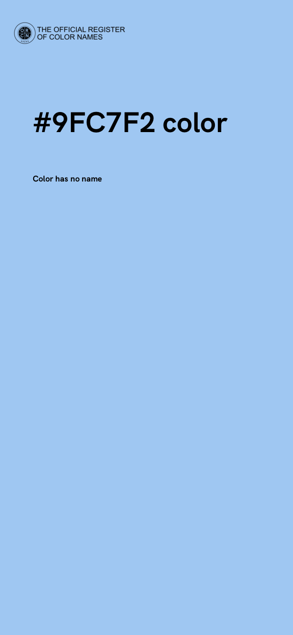 #9FC7F2 color image