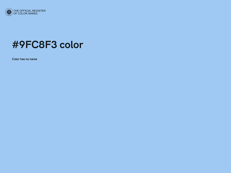 #9FC8F3 color image