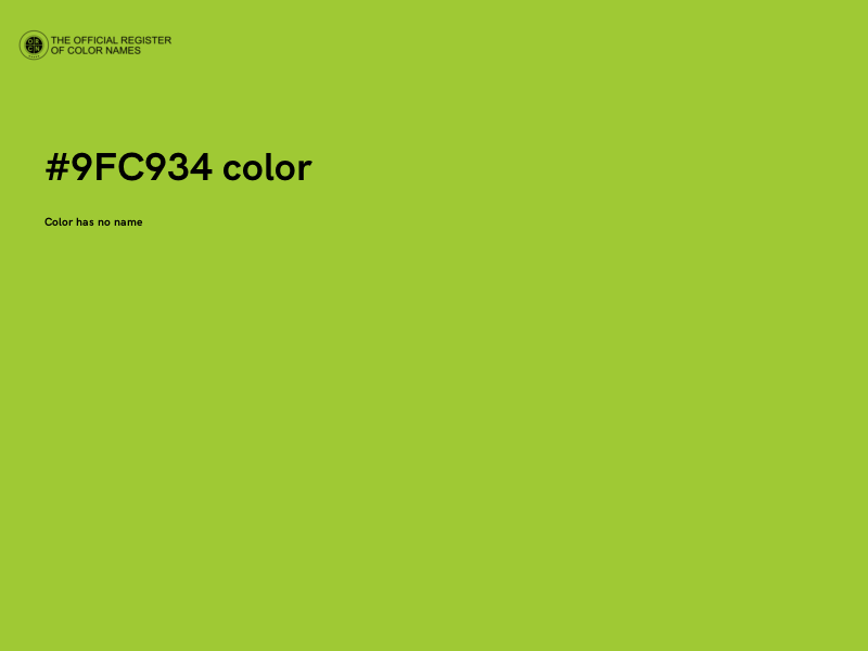 #9FC934 color image