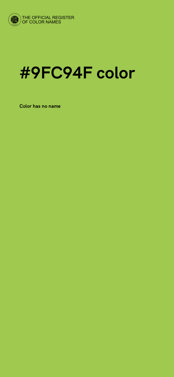 #9FC94F color image