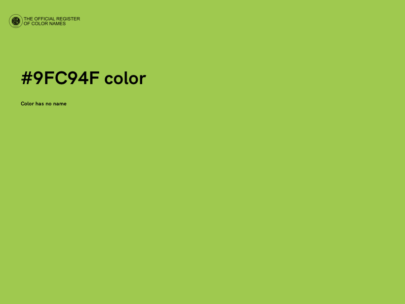 #9FC94F color image