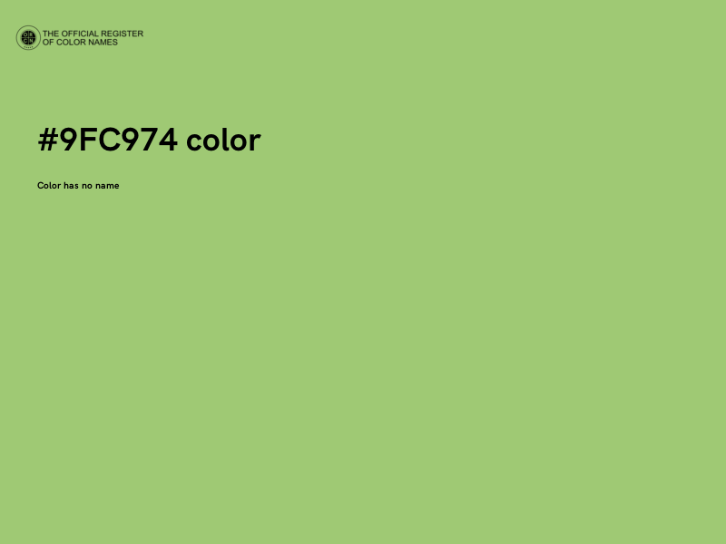 #9FC974 color image