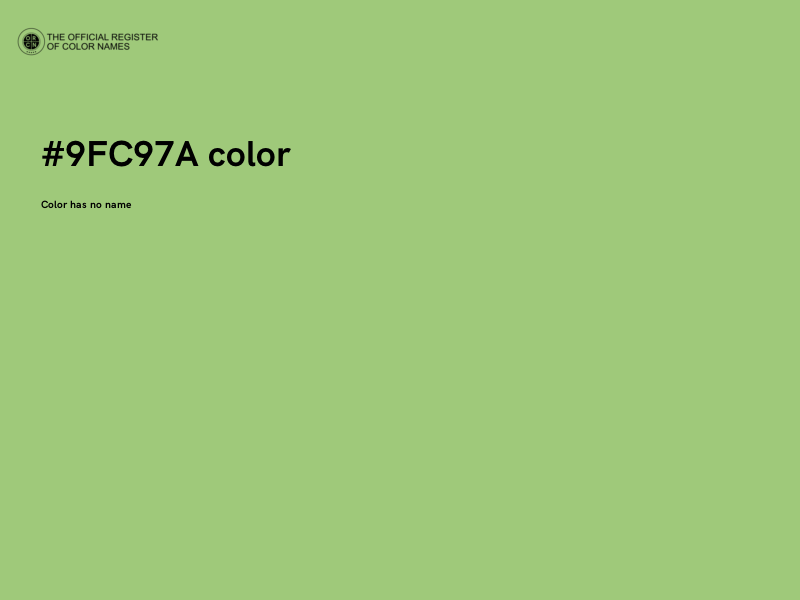 #9FC97A color image