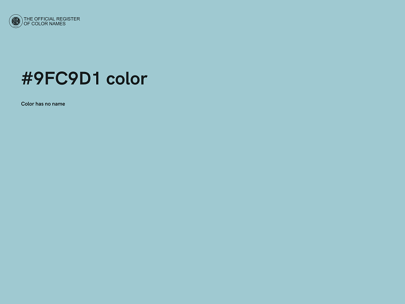 #9FC9D1 color image