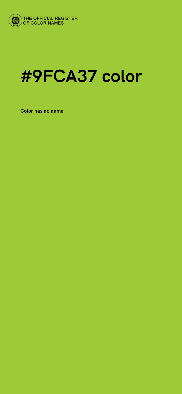 #9FCA37 color image