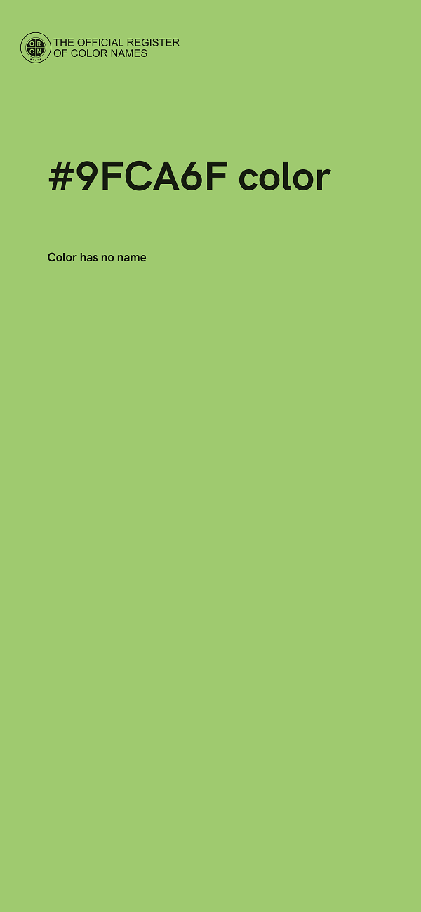 #9FCA6F color image
