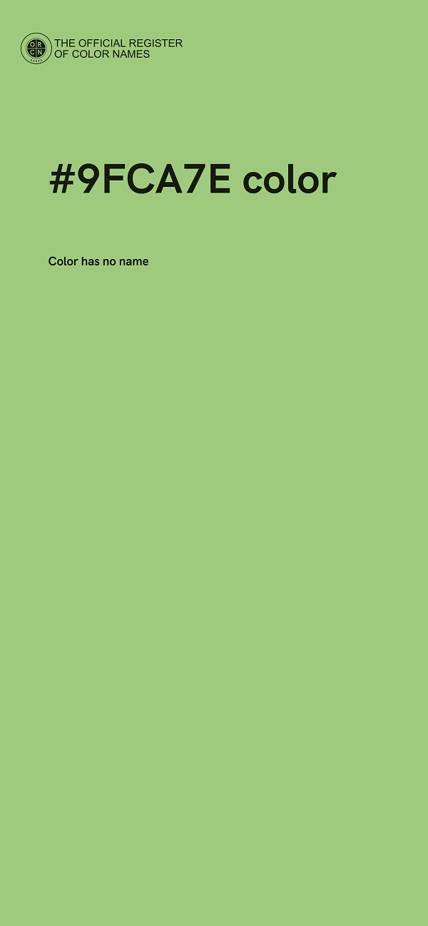 #9FCA7E color image
