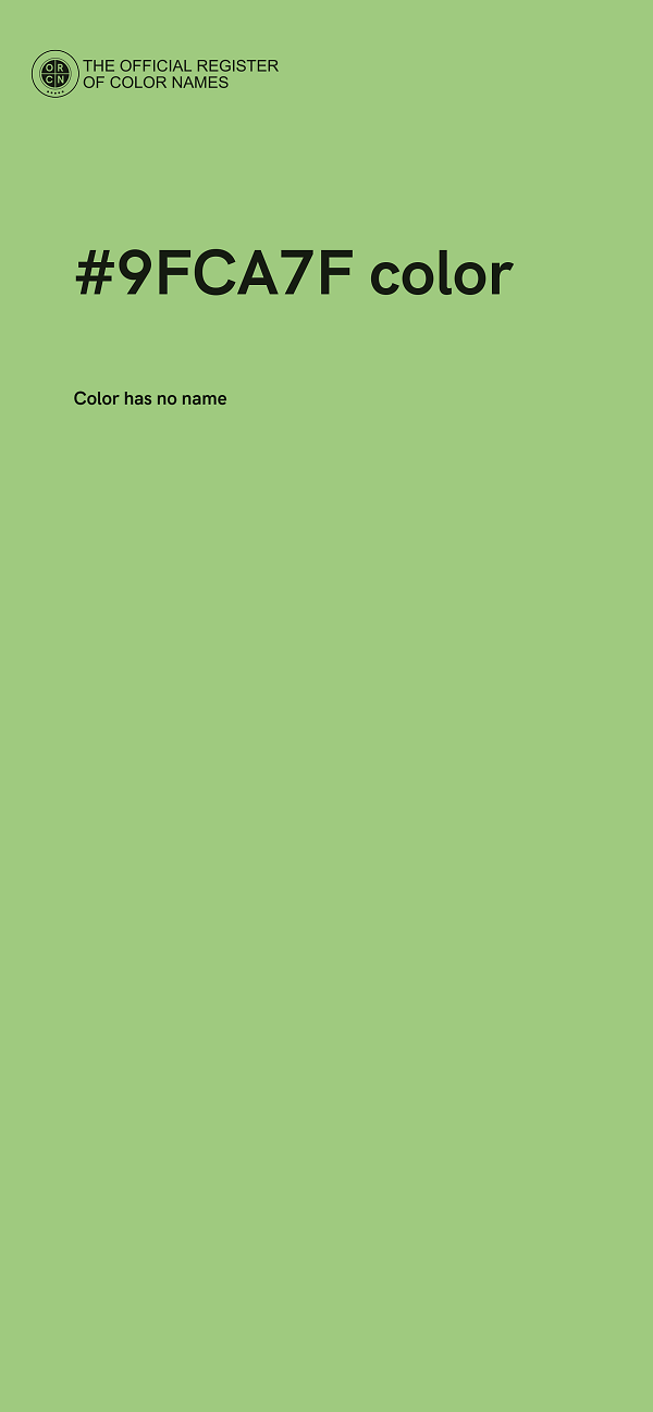 #9FCA7F color image