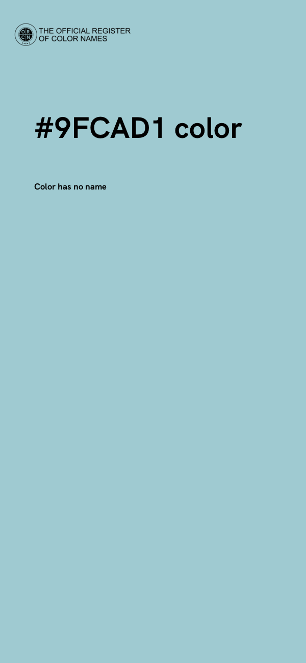 #9FCAD1 color image