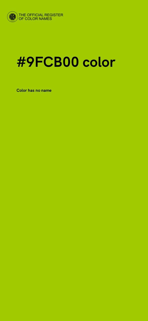 #9FCB00 color image