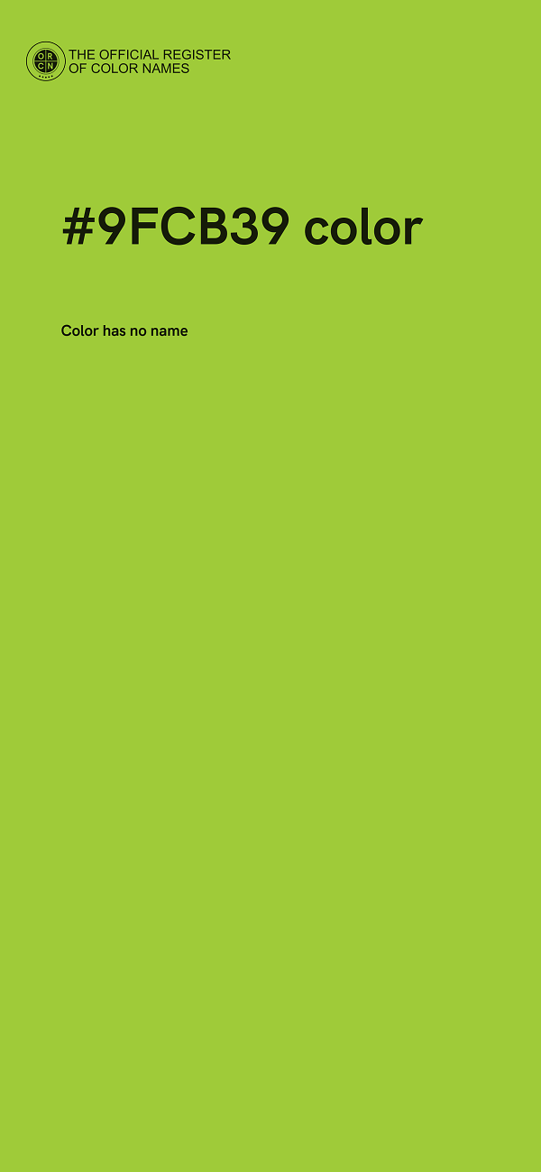 #9FCB39 color image