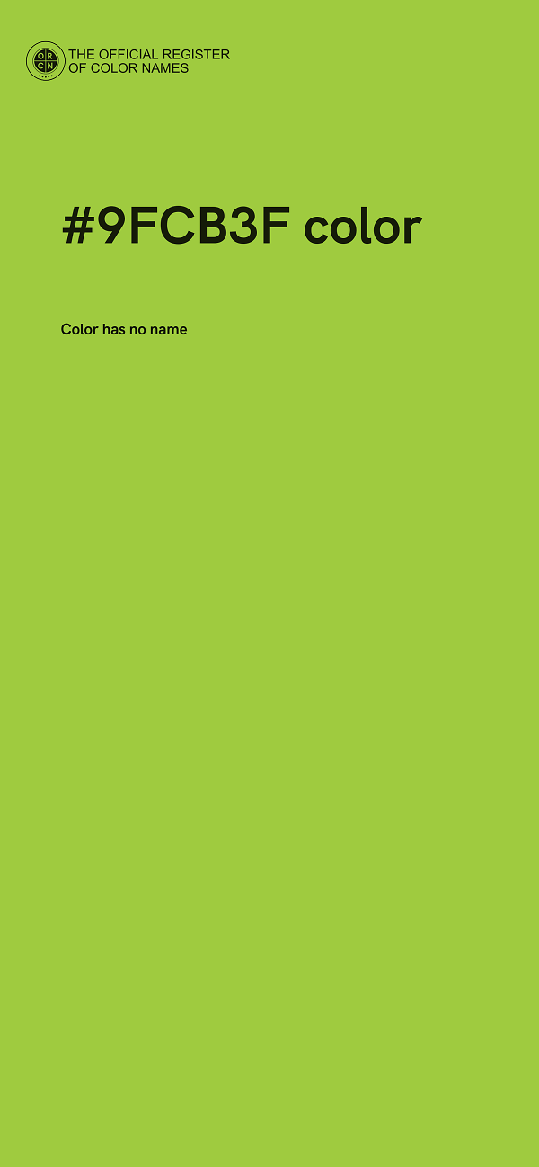 #9FCB3F color image