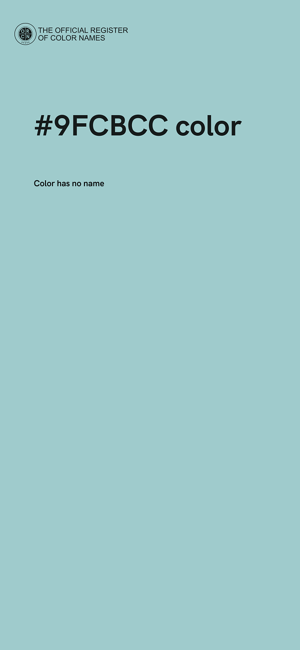 #9FCBCC color image
