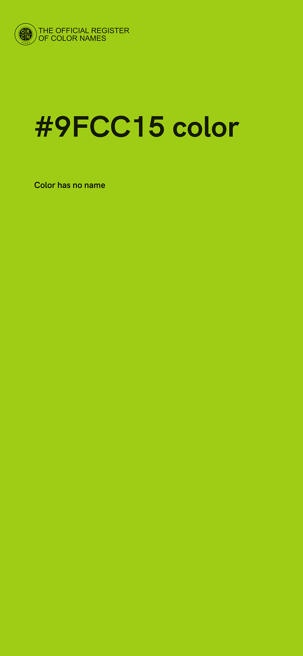 #9FCC15 color image