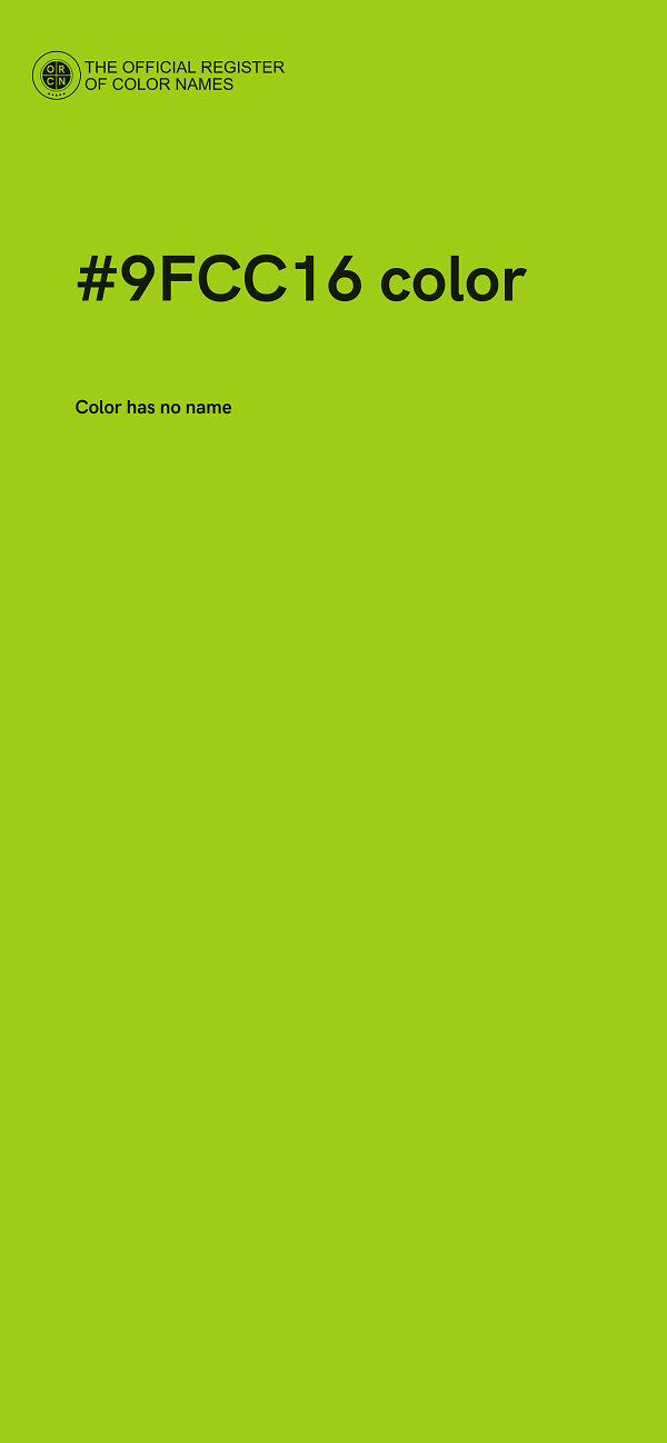 #9FCC16 color image