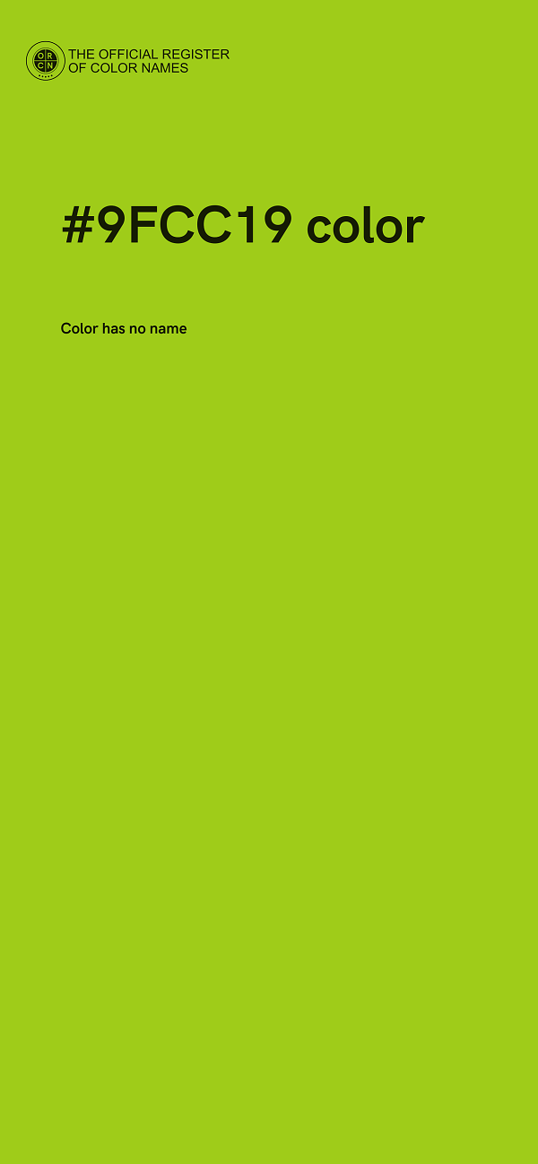 #9FCC19 color image