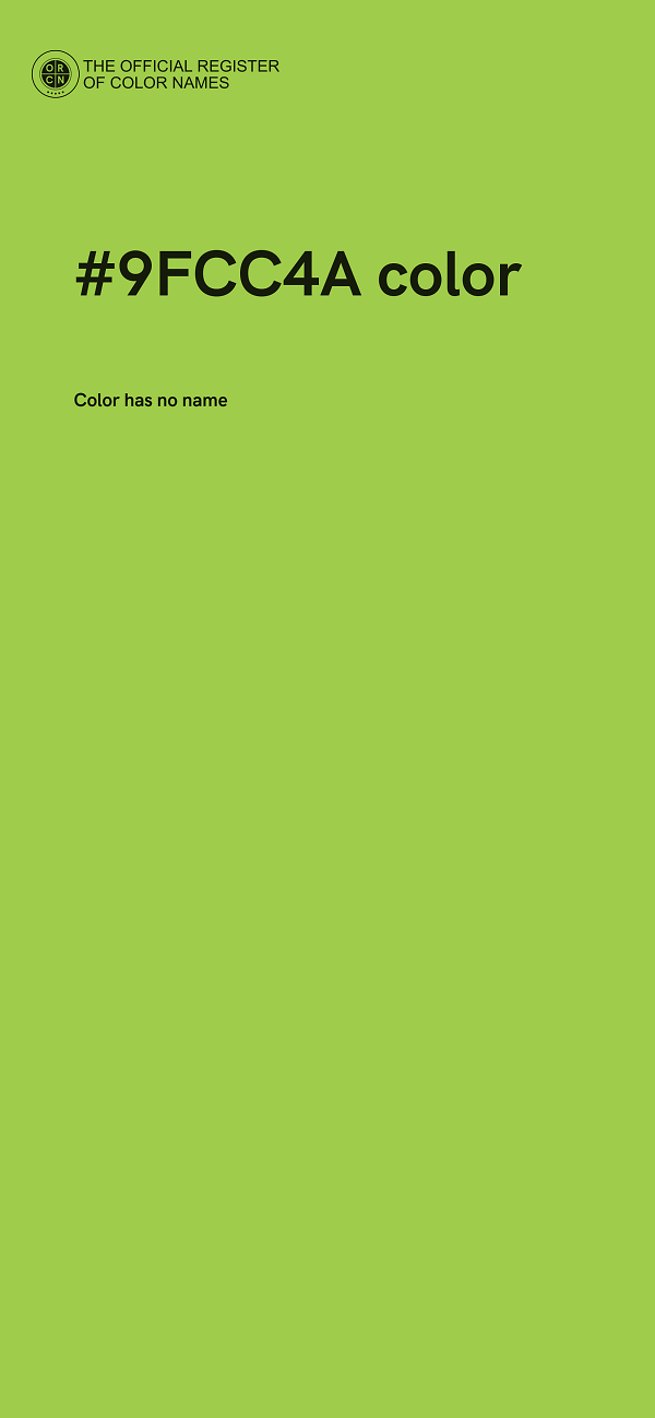 #9FCC4A color image