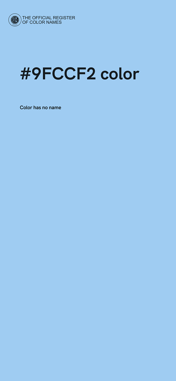 #9FCCF2 color image