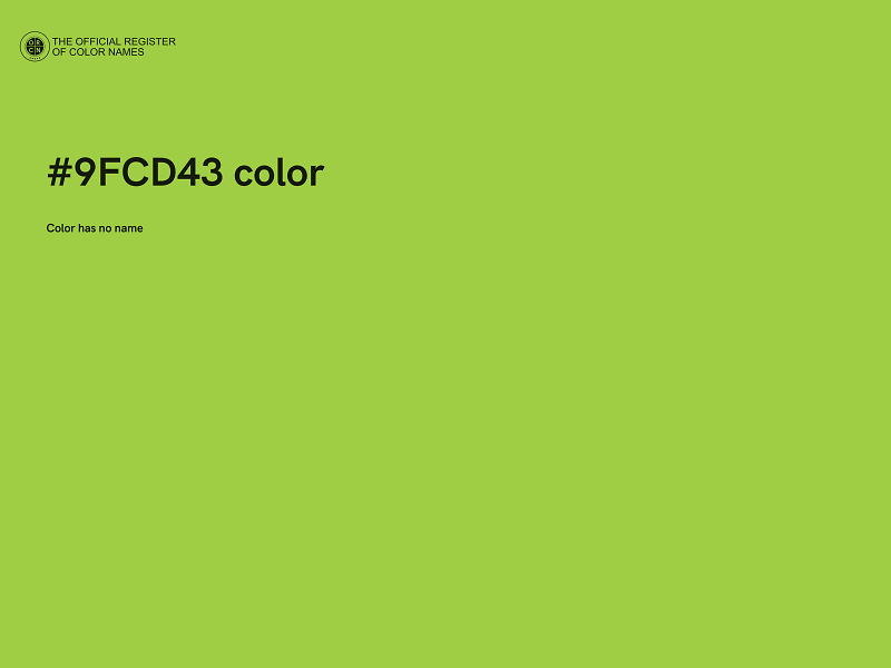 #9FCD43 color image