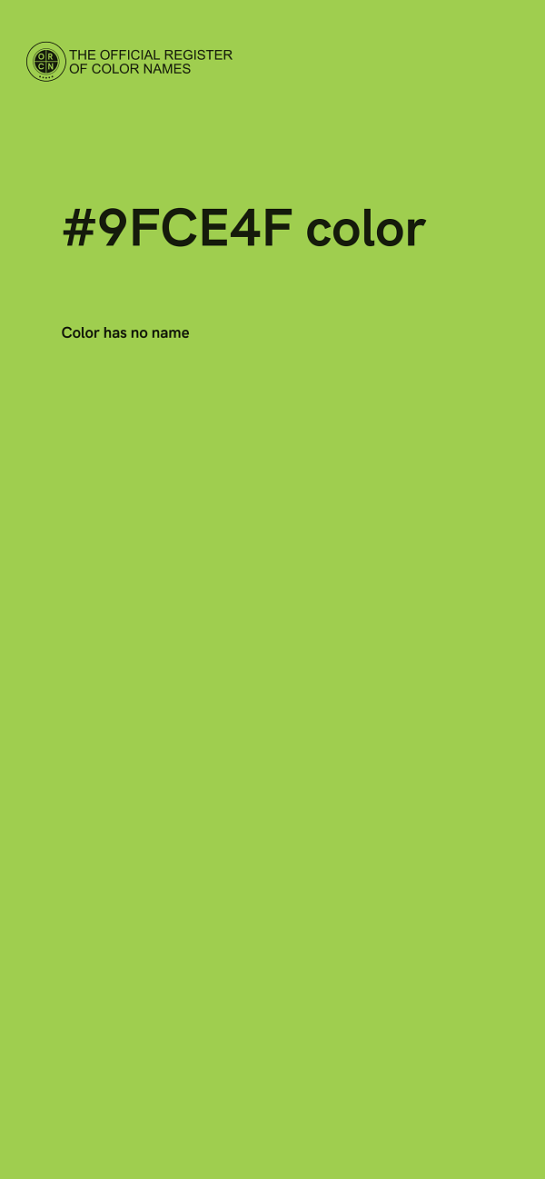 #9FCE4F color image