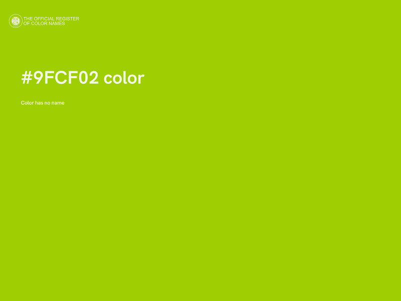 #9FCF02 color image