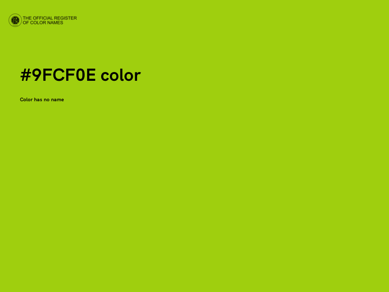 #9FCF0E color image