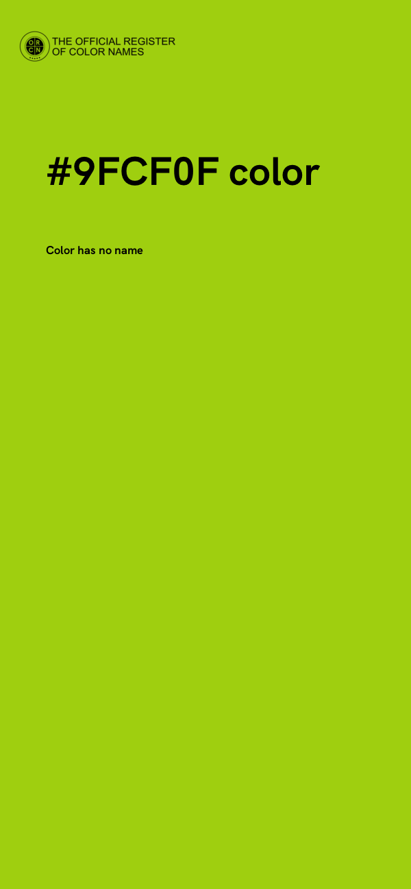 #9FCF0F color image