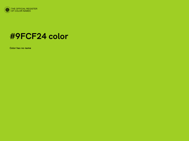 #9FCF24 color image