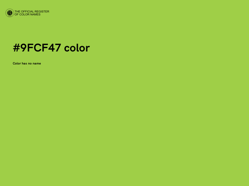 #9FCF47 color image