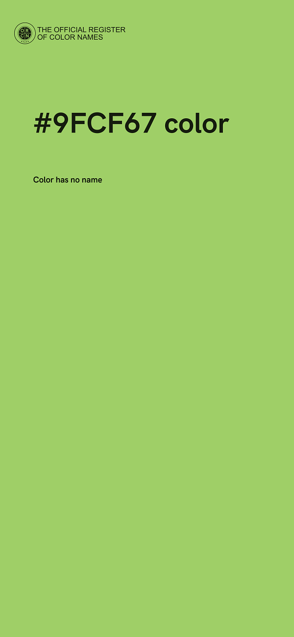 #9FCF67 color image