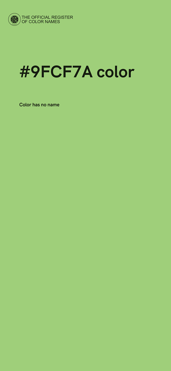 #9FCF7A color image