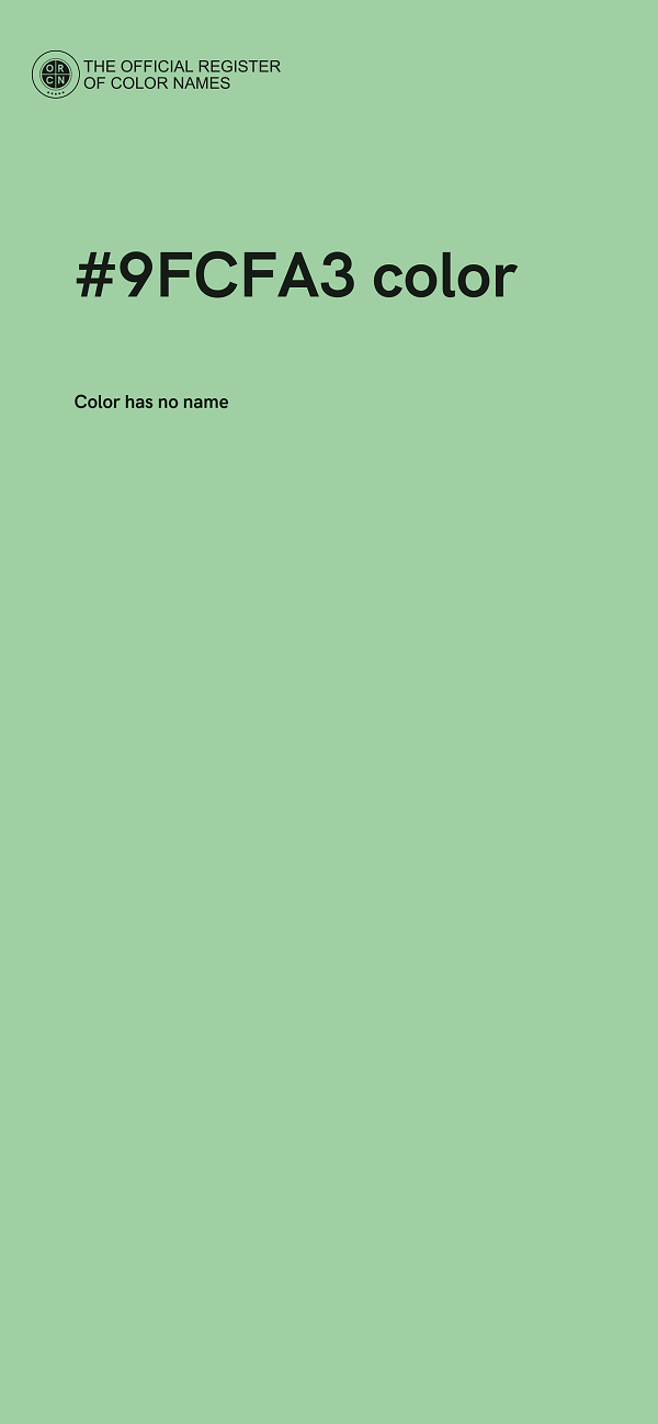 #9FCFA3 color image