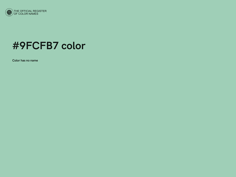 #9FCFB7 color image