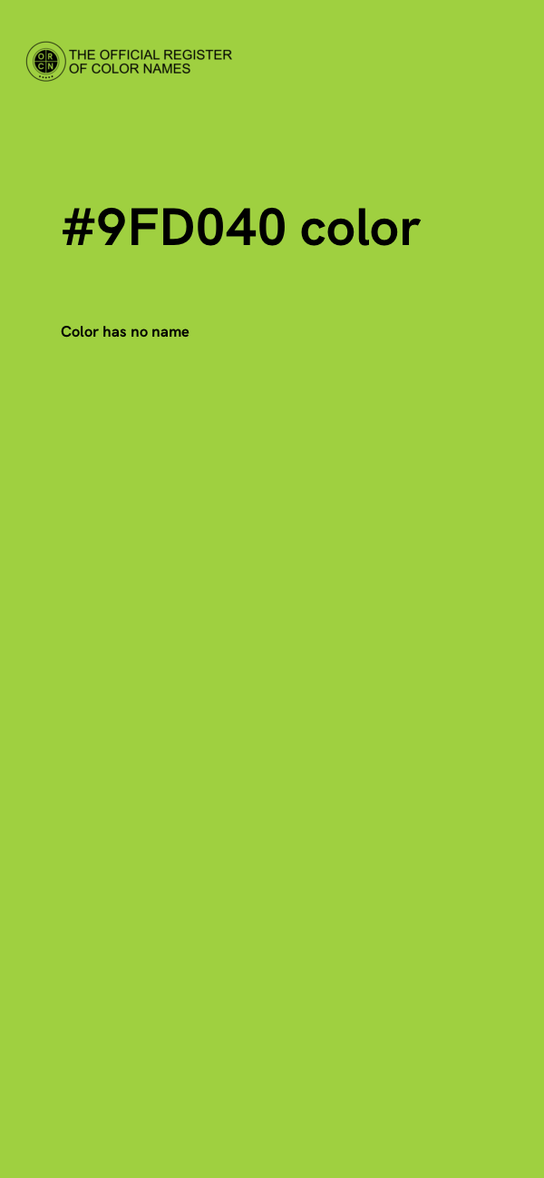 #9FD040 color image
