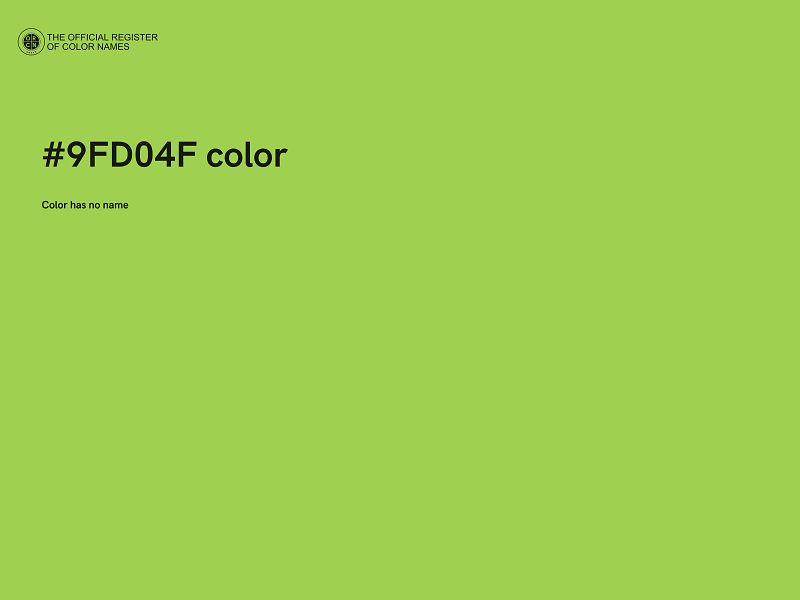 #9FD04F color image