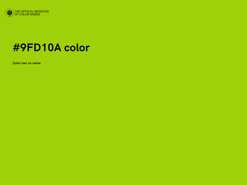 #9FD10A color image