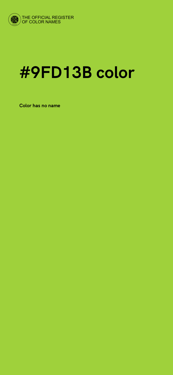 #9FD13B color image