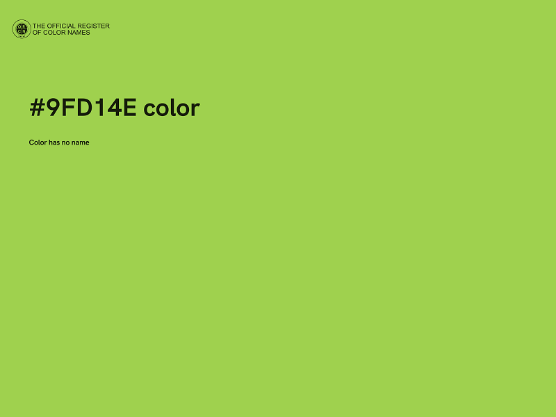 #9FD14E color image