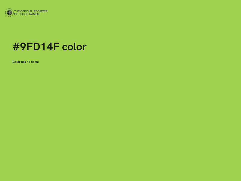 #9FD14F color image