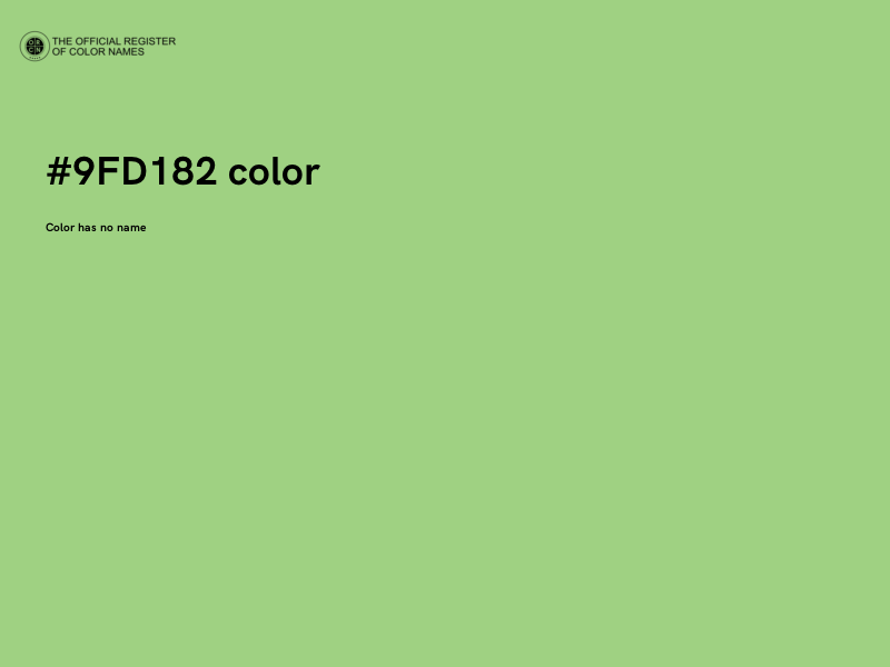 #9FD182 color image