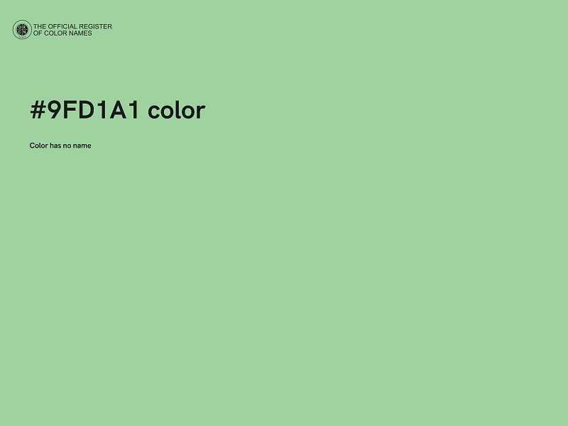 #9FD1A1 color image